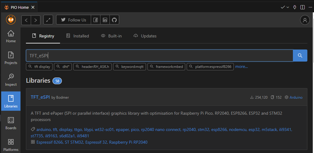 PlatformIO Project Wizard